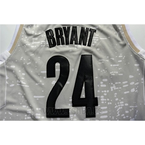 Camiseta Luces De La Ciudad Los Angeles Lakers Kobe Bryant #24 Gris